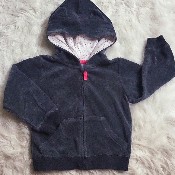CARTER'S Toddler girl's cat ears hooded jacket size 2T - Picture 1 of 5